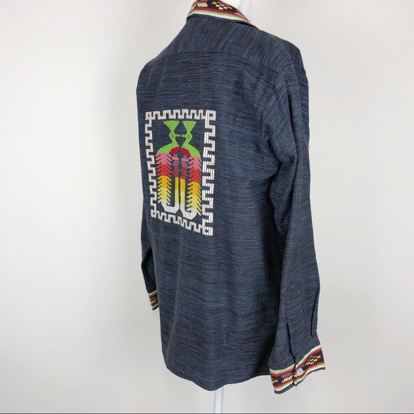 VINTAGE | Aztec Embroidery Jacket Multicolor A67 - Picture 7 of 13